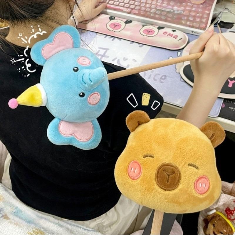 Adorable Cartoon Plush Massage Hammer Handheld Neck Shoulder Meridian Massager For Wholesale Markets
