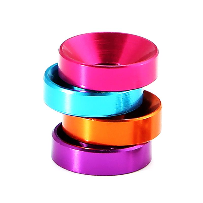 Multi-color Aluminum Alloy Countersunk Flat Head Screws with Wear-Resistant Washers: M2-M10 Sizes