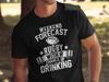 Weekend Forecast Rugby with a Chance of Drinking Funny Gift T-Shirt Unisex Tee