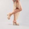 Women'S Hemp Rope Wedge Heel Thick-Soled Sandals, Woven Straw Rope One-Strap Summer Waterproof Platform High Heels