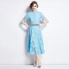 Noblewoman Lace Summer Dress: Elegant Crochet Embroidery for a Lady-like Temperament