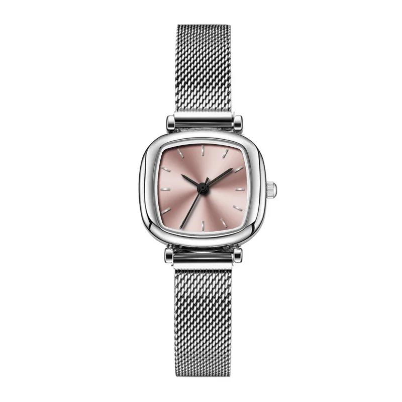 Small Square Watch for Women Fashion Stainless Steel Mesh Strap Quartz Watches Ladies Luxury Gift Wristwatches Dropshipping