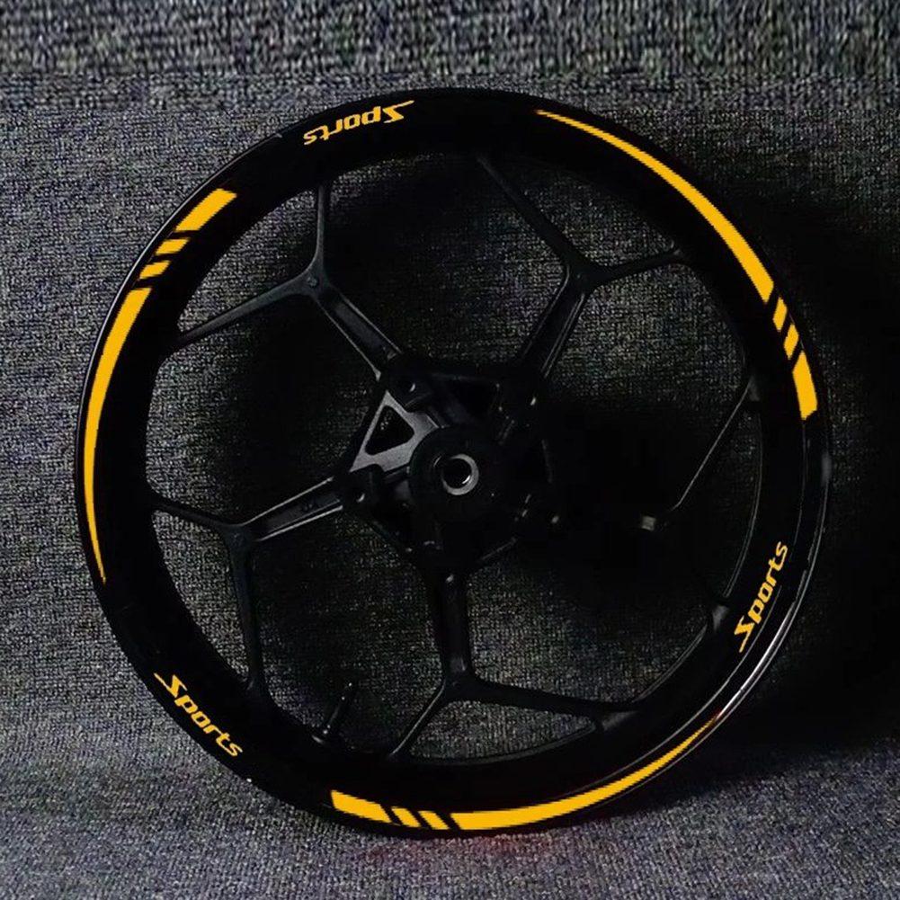 12Pcs Car Sticker Reflective Wheel Hub Decals Balance Bike Reflective Sticker Wheel Decal Bike Accessories For 18-21 Inch Wheels