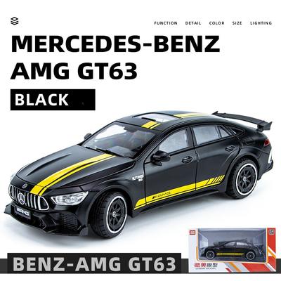 1/24 Mercedes Benz AMG GT63 Sports Car Simulation Diecast Metal Alloy Model Car Sound Light Pull Back Collection Kids Toy Gift