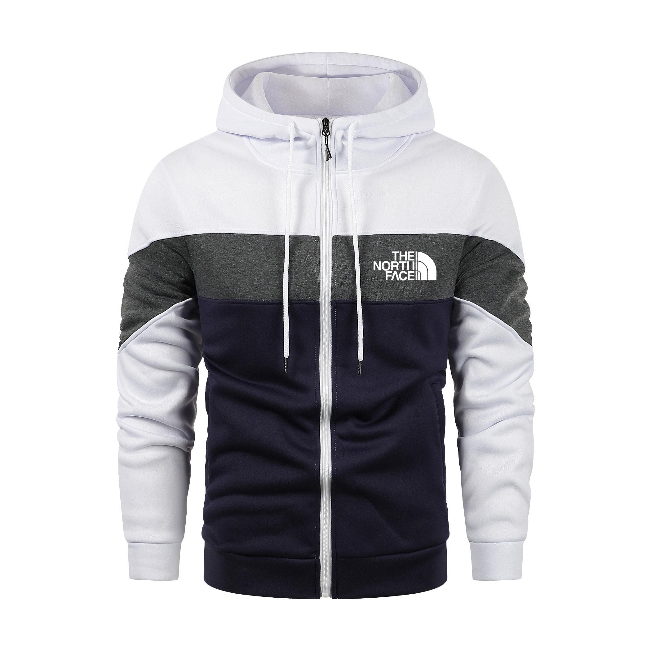 Sportswear Home 2024 Heren Herfst en Winter Nieuwe Plus-size Meerkleurige Splicing Print Rits Hoodie L