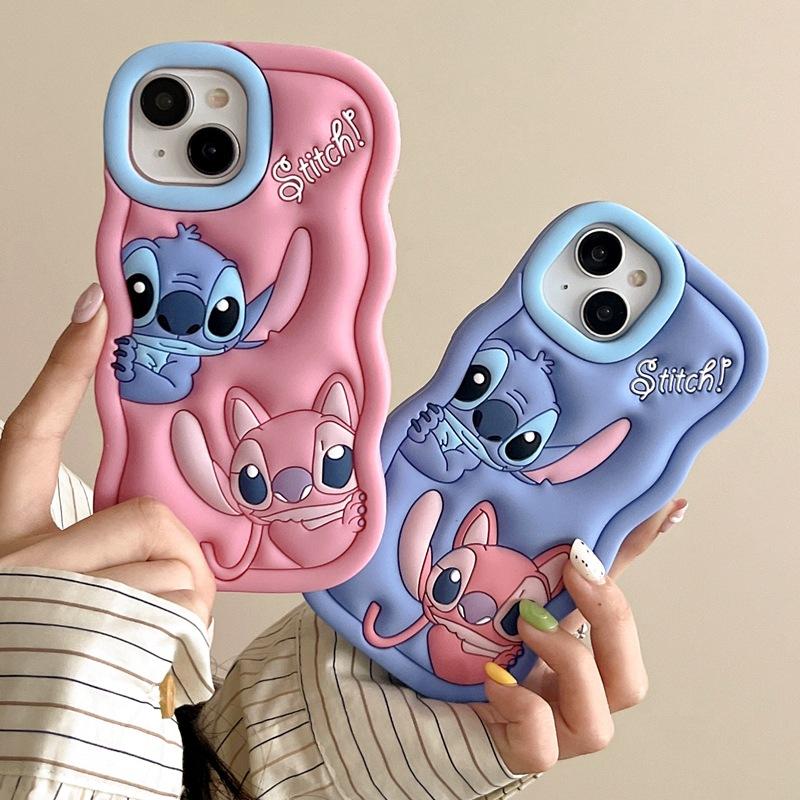 3D Cartoon Wave Pattern Silicone Shockproof Phone Case for IPhones 15 Pro Max 16 Phone Accessories for iphone 17 Pro Max case