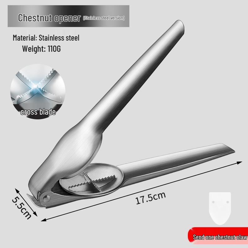 Chestnut & Walnut Opener: Stainless Steel Peeling & Cutting Tool for Easy Nut Shelling