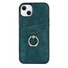 Cards Pocket Wallet Phone Case for iPhone 16 Pro Max 15 Plus 13 12 11 Pro 14 SE 2022 Leather Ring Holder Kickstand Back Cover