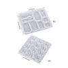 Aromatherapy Tablets Silicone Mold Puzzle Shape Resin Mold Keychain Charm Epoxy Casting Mold Rectangle Tags Molds DIY