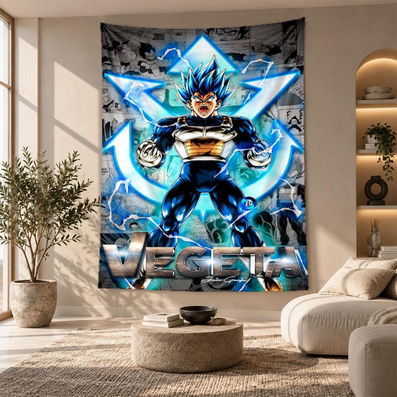 Decorative Tapestry,Vegeta Printed Wall Art, Lightweight Wall Hanging For Bedroom Background