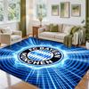 Bayern Munich Design Crystal Velvet Rug Soft Decorative Mat for Bedroom Entrance