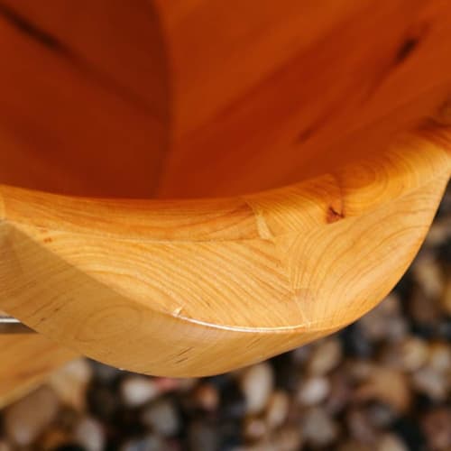 Holzfußbad-Eimer, Hinoki-Holz-Fußbadewanne, Dicker Fußbad-Eimer, Einfach zu bedienen, für den Heimgebrauch (26cm Hoch x 36cm Durchmesser)