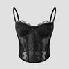 Spicy Lace Push-Up Fishbone Corset Bra Top