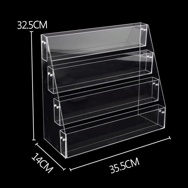 Transparenter Acryl-Displayständer für Bücher und Broschüren - Mehrstufiges Regal für Schreibwaren und Zeitungen