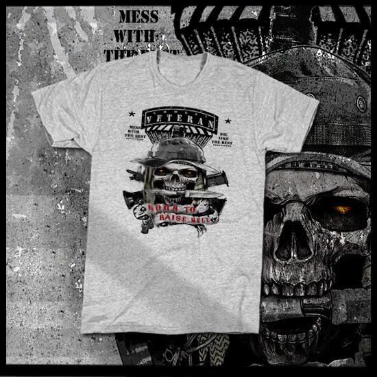 Combat Veteran Army Military Special Forces Airborne Rangers Paratrooper T-shirt L