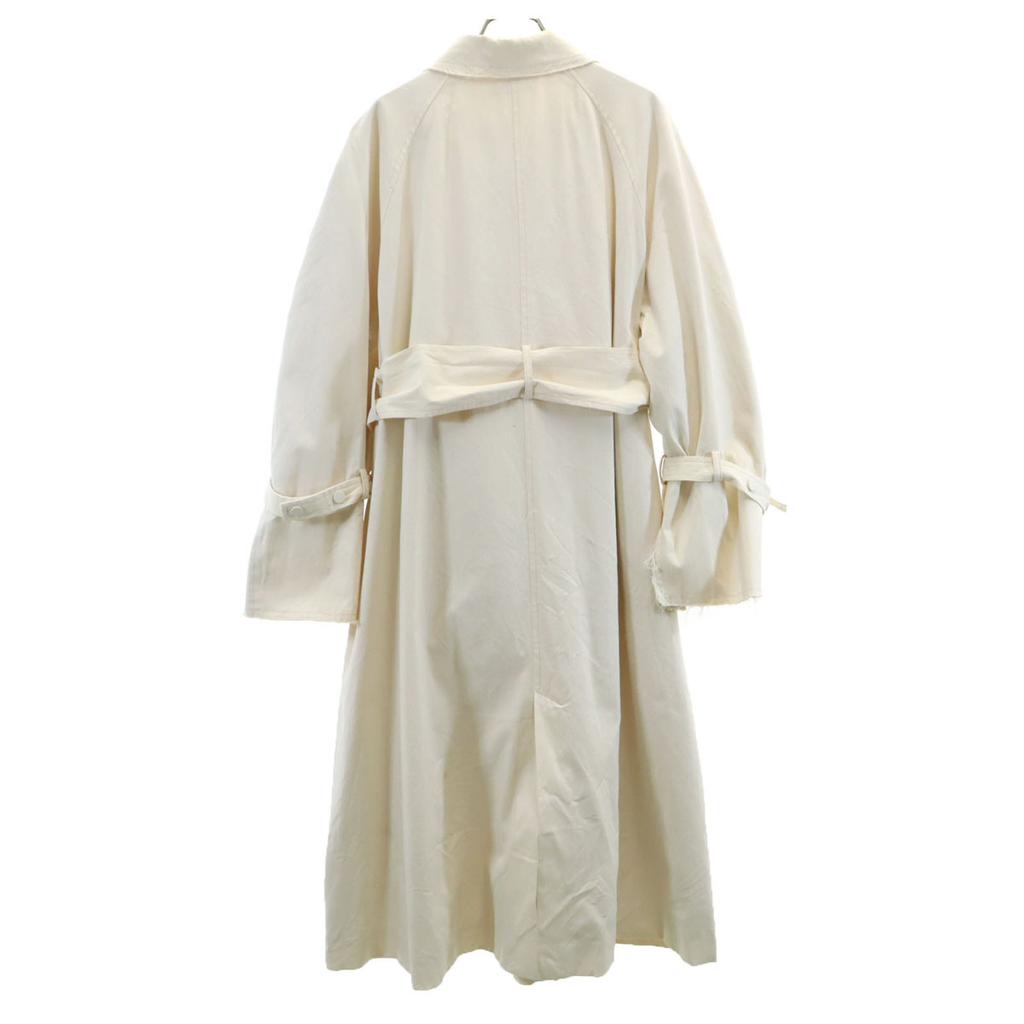 MAISON SPECIAL Cutoff-Mantel mit Glockenärmeln GRANDE Größe Elfenbein Damen Gebraucht