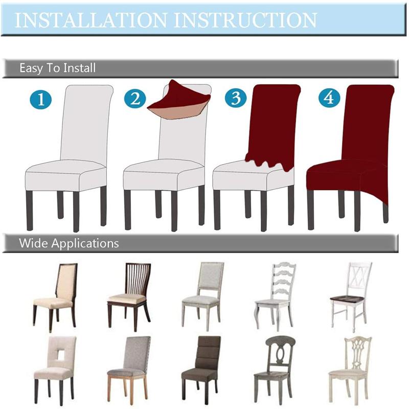 Nordic Abnehmbare Anti-Schmutz Sitz Stuhl Abdeckung Spandex Küche Abdeckung Für Bankett Hochzeit Abendessen Restaurant Moderne Wohnkultur