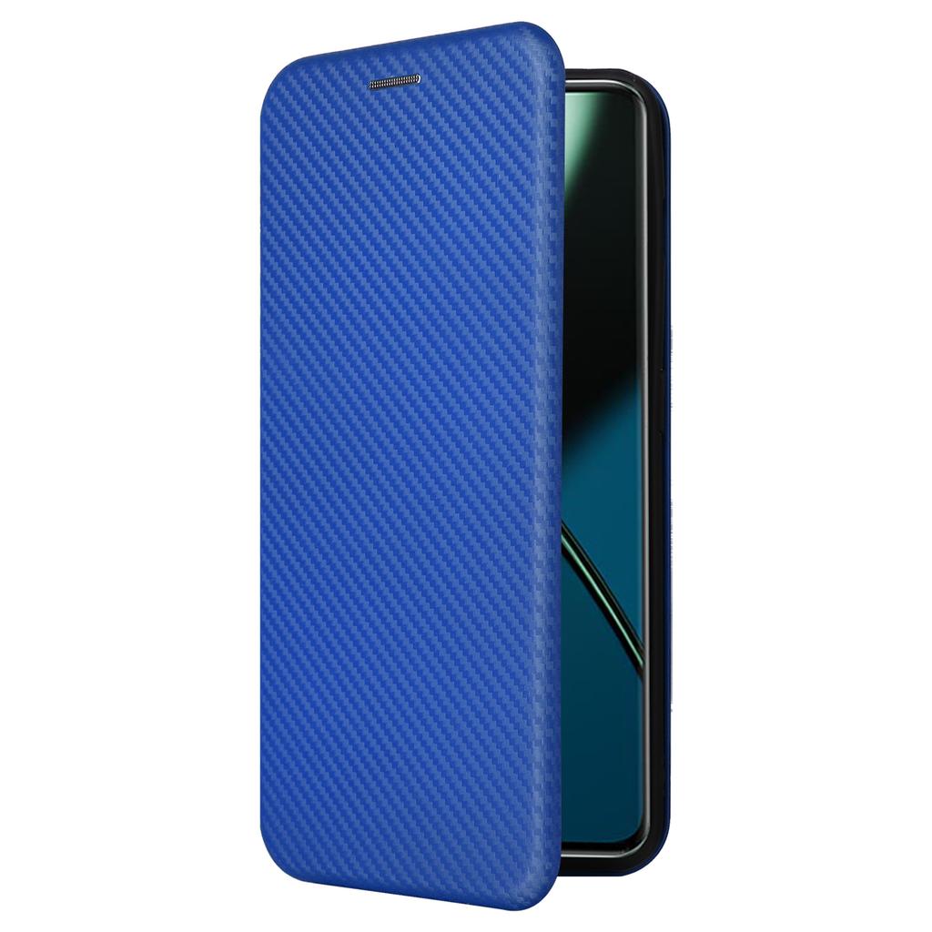 For OnePlus 11 5G PU Leather Stand Card Slots Case Carbon Fiber Texture Magnetic Auto-absorbed Folio Phone Cover