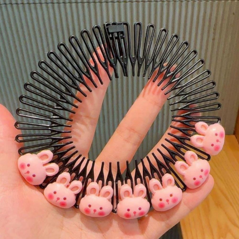 3 Pezzi Bambini Y2k Stella Colorato Pettine per Capelli Cerchietto Rotto Fermagli per Capelli Coniglietto Cuore Carino Copricapo Principessa Ragazze Accessori per Capelli