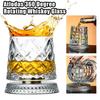 2 Stück Hohe Transparenz Kristall Drehbar Glasbecher, Lustiger Dekompressions Drehbarer Becher Mit Glasboden 360° Drehbar Whiskeyglas