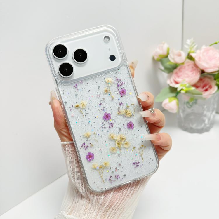 Gypsophila Floral Pattern Soft TPU Shockproof Protective Phone Case For iPhone 18 Pro