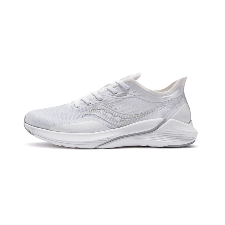 SAUCONY Humming 2 Lace-Up Fabric Cushioning Durable Breathable Lightweight Low-Top Running Shoes Men Running Shoes White S28181-2
