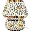 Mosaic Style Dome Shaped Glass Table Lamp  (Multicolour)