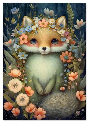 Pôster para criança imagens infantis raposa