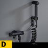 Bidet Portatile Rubinetto Sprayer Set Bidet Pistola Sprayer Ottone Nero Spray per WC per Bagno Soffione Doccia Autopulente
