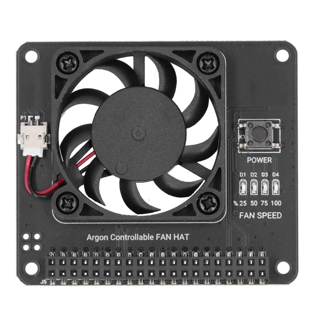 Cooling Fan Module with Power Switch Adjustable Speed for Raspberry Pi 4B 3B+ 3B