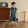 Boys' Sleeveless Floral Print Cotton Summer Set