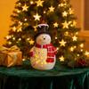 Lighted Christmas Decoration Vintage Resin Snowman/Santa/Penguin Figurine with LED Light for Holiday Winter Table Centerpiece