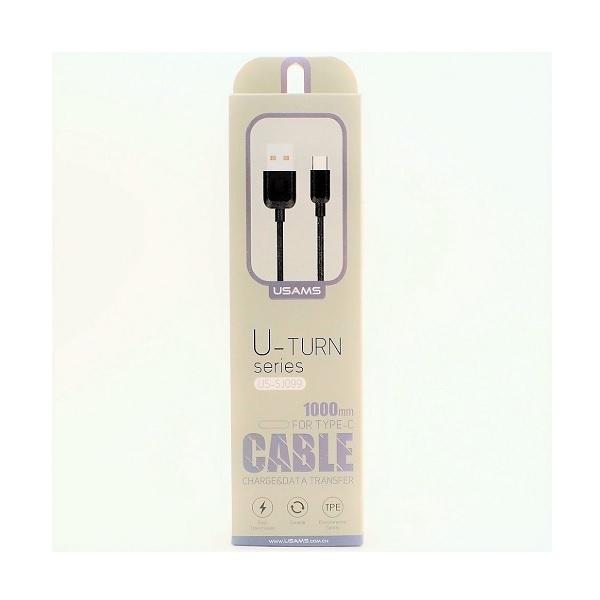 Kabel USB-C USAMS 1m Szybkie ładowanie Czarny