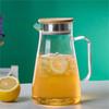 Shangqi 1.8L Heat-Resistant High Borosilicate Glass Pitcher with Bamboo-Steel Lid