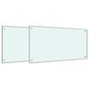 Kitchen Backsplashes 2 Pcs White 80x40 Cm Tempered Glass