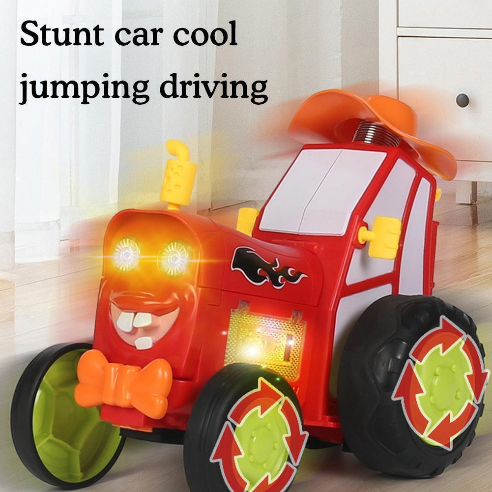 Jump Remote Control Car,Rechargeable Remote Control Car,Jump Fury Dancing Tractor Remote Control Car,Wireless Remote Dancing Stunt Car