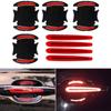 8Pcs/Set Carbon Fiber Car Door Guard Reflective Door Handle Protective Film  Car Accessories