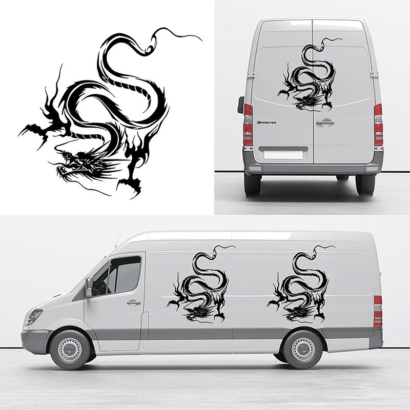 Bilklistermärken Utsökt Drak Totem Vinylklistermärken Bilstötfångare Bakruta Hjälm Kylskåp Laptop Dekal