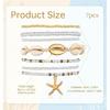7PCS Shell Bracelets, Stackable Beachy Bracelets for Women