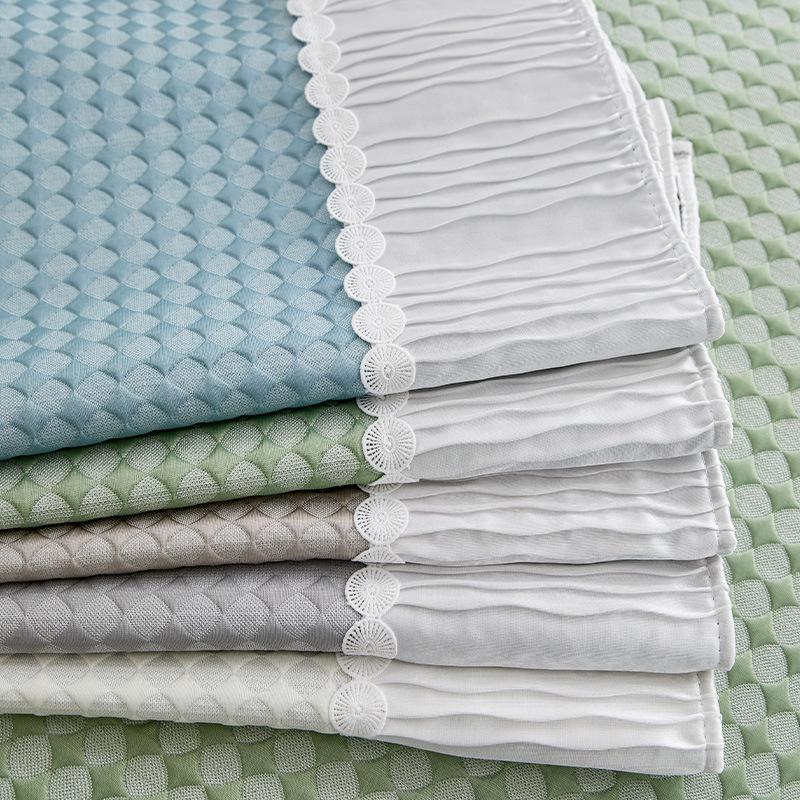Summer Cool Ice Silk Sofa Cushion  New Light French High-End Summer Thin Straight Non-Slip Mat