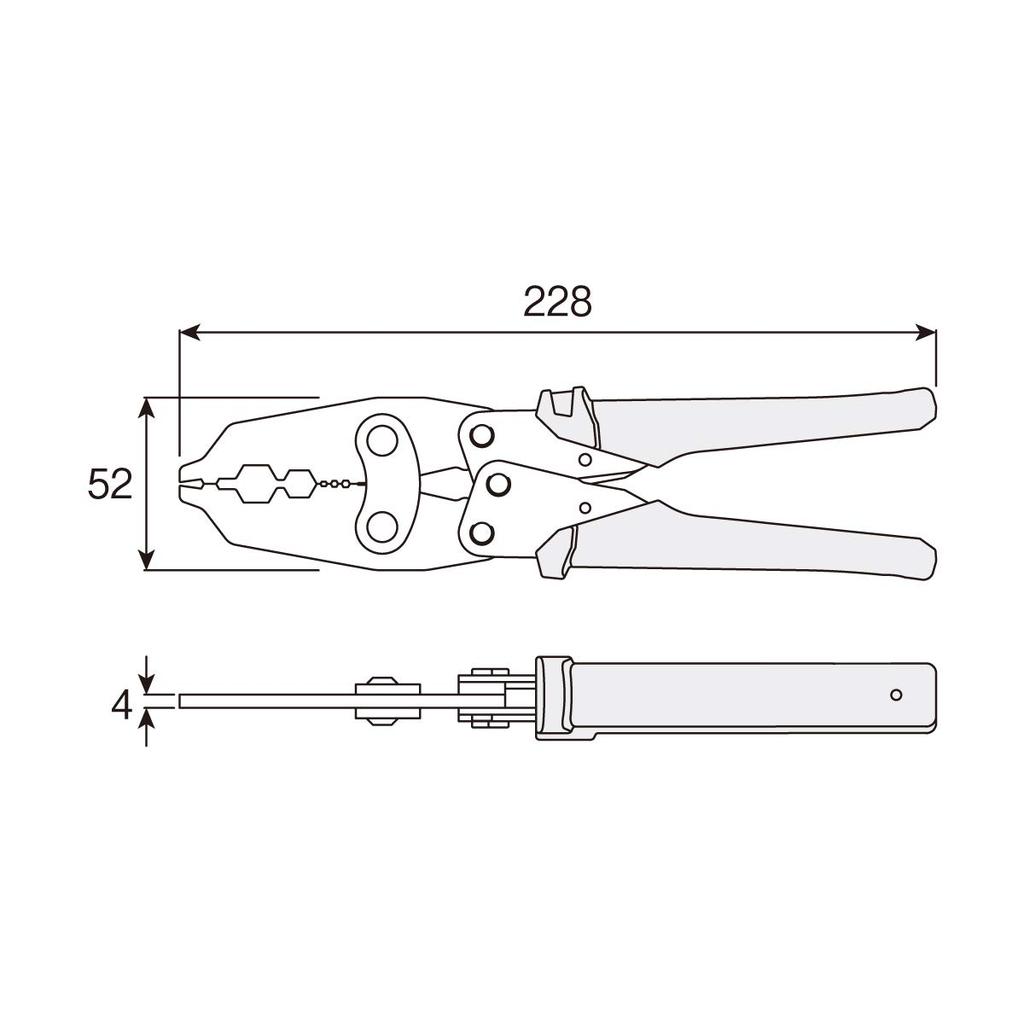 HOZAN Crimpwerkzeug (für F-Steckverbinder) Crimpzange F-Stecker Antenne P-716