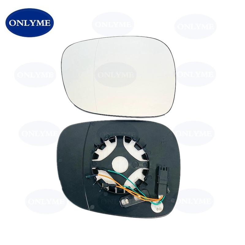 Car wide angle heated mirror glass