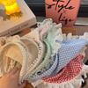 French Style Lace Plaid Triangle Turban Hairband For Women Girls Sweet Hair Decorate Headband Hair Band Fashion Hair Accessories