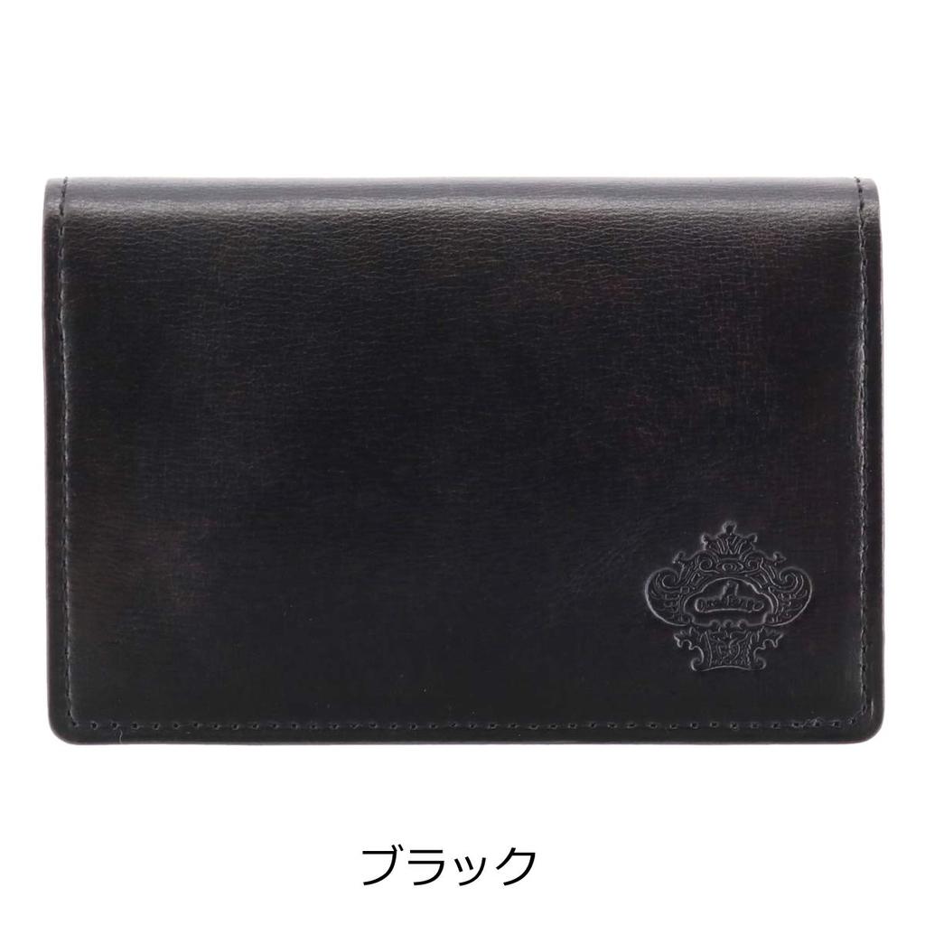 Business Card Holder Genuine Leather Patina Patina Made In Japan Cowhide Leather Black [Orobianco] Men's ORS-071309