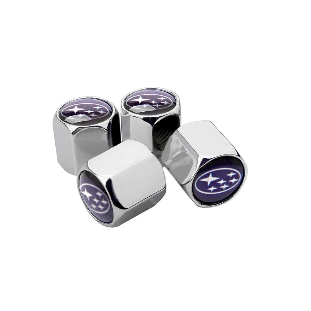 For Subaru STI XV WRC WRX BRZ FORESTER IMPREZA LEGACY OUTBACK 4PCS Metal Car Wheel Air Covers Rustproof Tire Valve Caps Y15