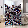 Trippy Colorful Pattern Microfiber Flannel Cover Blanket Bedroom Living Room Sofa Soft And Comfortable Home Decoration
