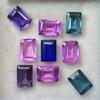 8 Pcs Natural Mix Sapphire   Loose Gemstone Emerald 7x5 Mm Lot