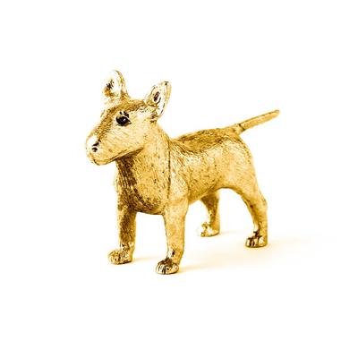 Bull Terrier 22ct Gold Plated British Art Dog Figure Collection