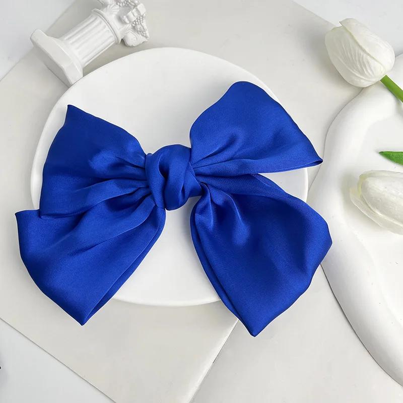 Big Hair Bow Ties Hair Clips Satin Two Layer Butterfly Bow For Women Bowknot Hairpins Trendy Girls Hair Accessories Barrettes