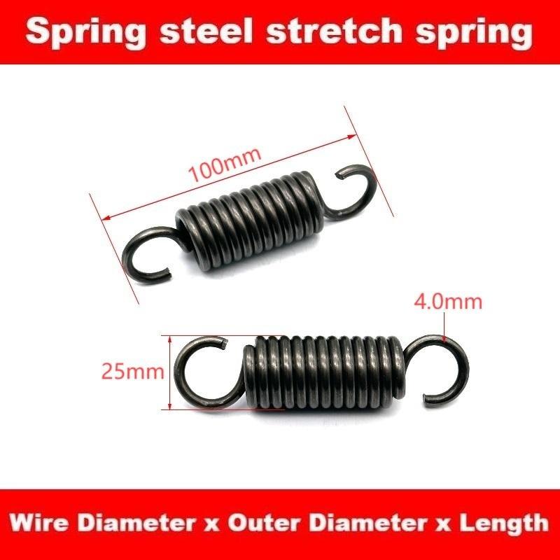 Spring Steel Single Hook Spring, Tension spring,Wire Dia 4mm,Outer Dia25mm,Length80/90/100/110/120/130/150/170/200/220/350/mm.